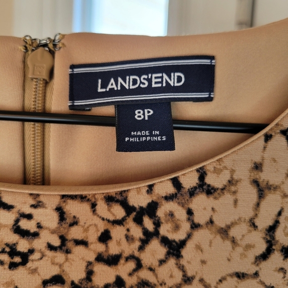 Land's End Animal Print Heavyweight Bodycon Knee Length Dress, Size 8P - Picture 10 of 11